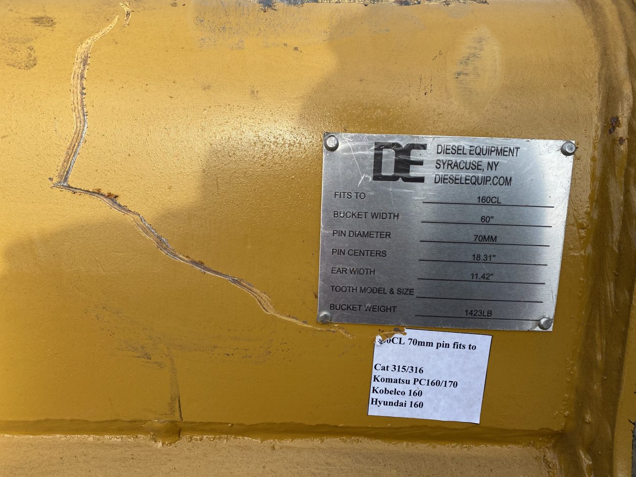 60'' Screening Bucket BOCE for 170CL Excavator with 70mm pins - Image 7